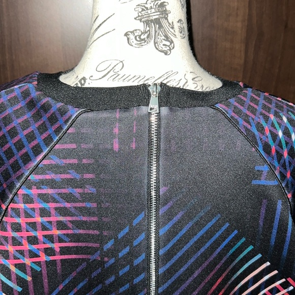 DKNY Women's Geometric Print Sweatshirt - Black Multicolor - Size Large - Picture 5 of 10